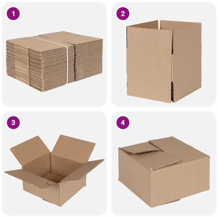 Cutie Pliabilă 50 pcs natural 15 x 15 x 8 cm Carton WALTI