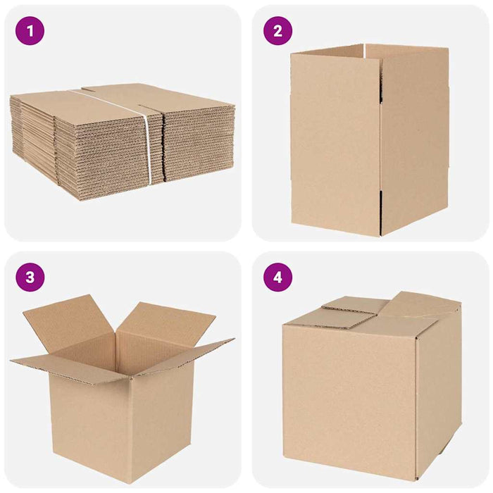 Cutie Pliabilă 50 pcs natural 20 x 20 x 20 cm Carton WALTI
