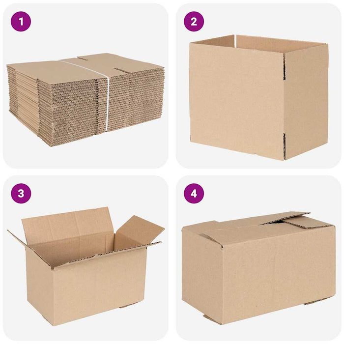 Cutie Pliabilă 50 pcs natural 24 x 13 x 13 cm Carton WALTI