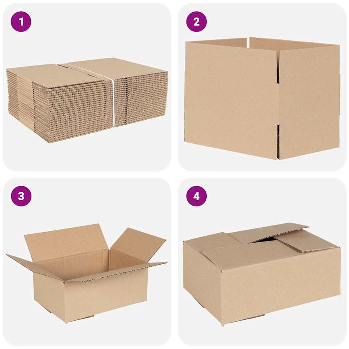 Cutie Pliabilă 50 pcs natural 25 x 17,5 x 10 cm Carton WALTI