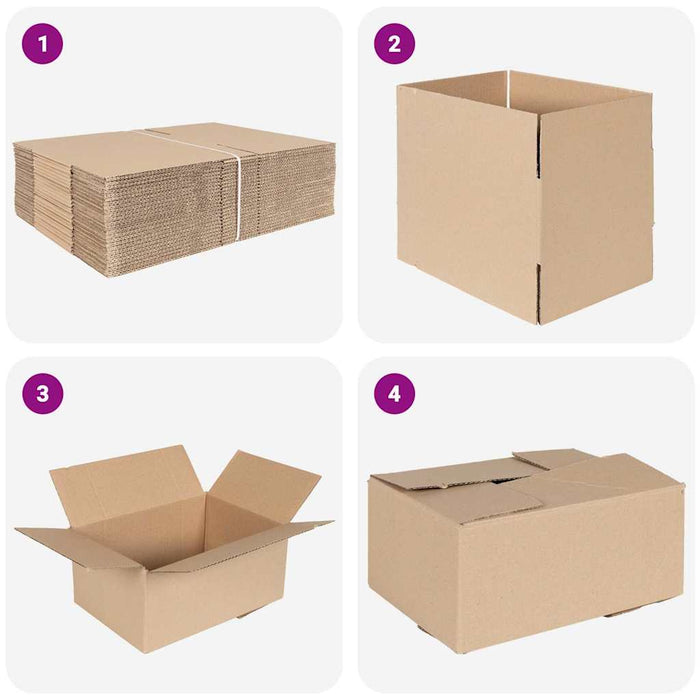 Cutie Pliabilă 50 pcs natural 30 x 21,5 x 14 cm Carton WALTI