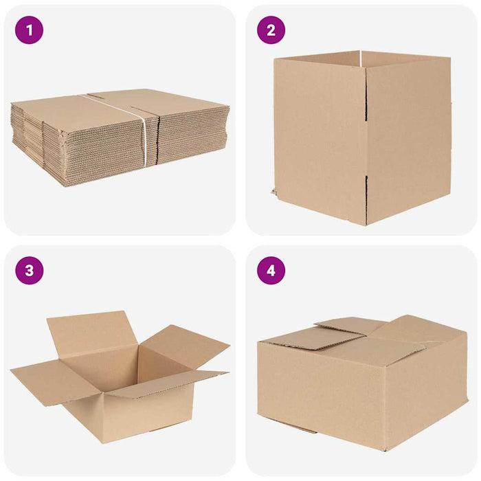 Cutie Pliabilă 50 pcs natural 30 x 30 x 15 cm Carton WALTI