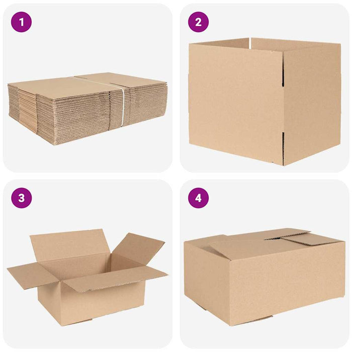 Cutie Pliabilă 50 pcs natural 35 x 24 x 15 cm Carton WALTI