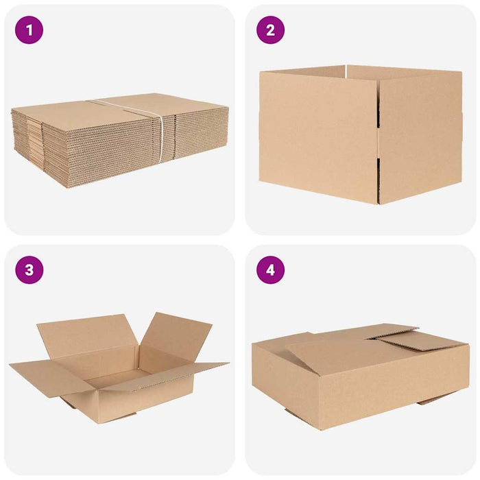 Cutie Pliabilă 50 pcs natural 40 x 30 x 10 cm Carton WALTI