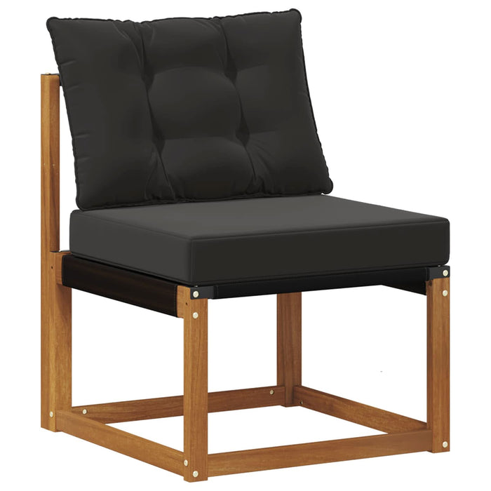 Set de canapele de exterior cu pernă 3 pcs Natural și Negru - WALTI WALTI