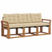 Set de canapele de exterior cu pernă 3 pcs Natural și Bej - WALTI WALTI