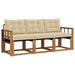 Set de canapele de exterior cu pernă 3 pcs Natural și Bej - WALTI WALTI