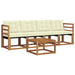 Set de canapele de exterior cu pernă 5 pcs Natural și Crem - WALTI WALTI