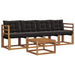 Set de canapele de exterior cu pernă 5 pcs Natural și Negru - WALTI WALTI