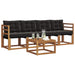 Set de canapele de exterior cu pernă 5 pcs Natural și Negru - WALTI WALTI