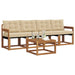 Set de canapele de exterior cu pernă 5 pcs Natural și Bej - WALTI WALTI
