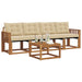 Set de canapele de exterior cu pernă 5 pcs Natural și Bej - WALTI WALTI
