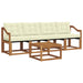 Set de canapele de exterior cu pernă 5 pcs Natural și Crem - WALTI WALTI