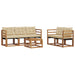 Set de canapele de exterior cu pernă 6 pcs Natural și Bej - WALTI WALTI
