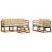 Set de canapele de exterior cu pernă 6 pcs Natural și Bej - WALTI WALTI