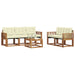 Set de canapele de exterior cu pernă 6 pcs Natural și Crem - WALTI WALTI