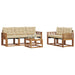 Set de canapele de exterior cu pernă 6 pcs Natural și Bej - WALTI WALTI