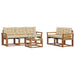 Set de canapele de exterior cu pernă 6 pcs Natural și Bej - WALTI WALTI