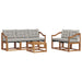 Set de canapele de exterior 6 pcs Gri natural și deschis - WALTI WALTI