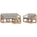 Set de canapele de exterior 6 pcs Gri natural și deschis - WALTI WALTI