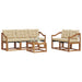 Set de canapele de exterior cu pernă 6 pcs Natural și Bej - WALTI WALTI