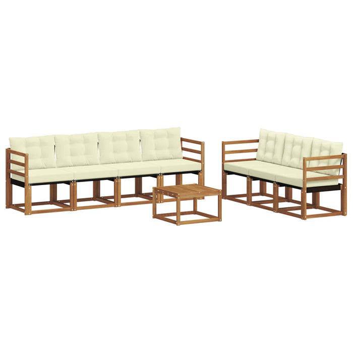 Set de canapele de exterior cu pernă 8 pcs Natural și Crem - WALTI WALTI