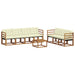 Set de canapele de exterior cu pernă 8 pcs Natural și Crem - WALTI WALTI