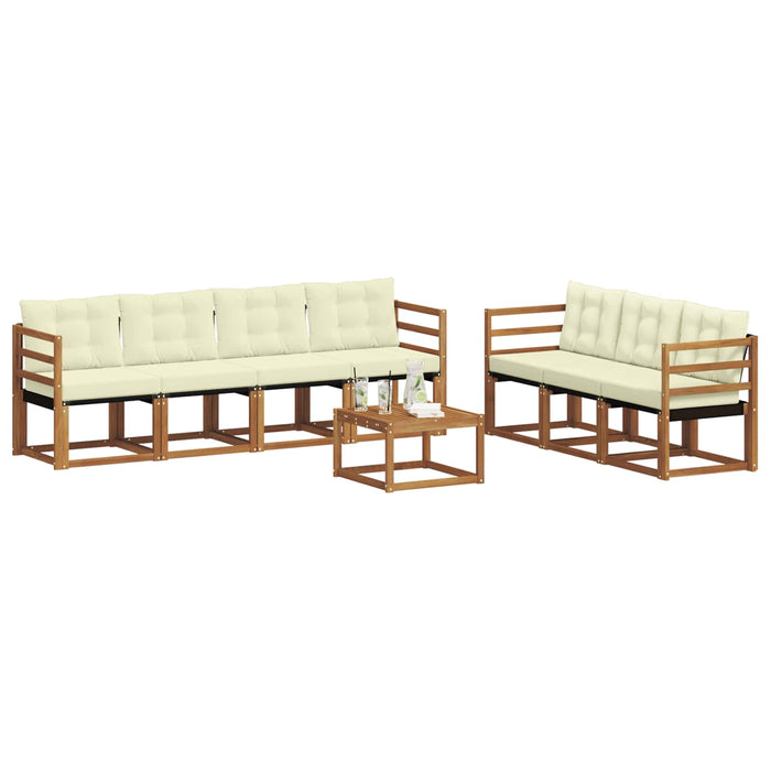 Set de canapele de exterior cu pernă 8 pcs Natural și Crem - WALTI WALTI