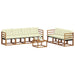 Set de canapele de exterior cu pernă 8 pcs Natural și Crem - WALTI WALTI