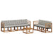 Set de canapele de exterior 8 pcs Gri natural și deschis - WALTI WALTI