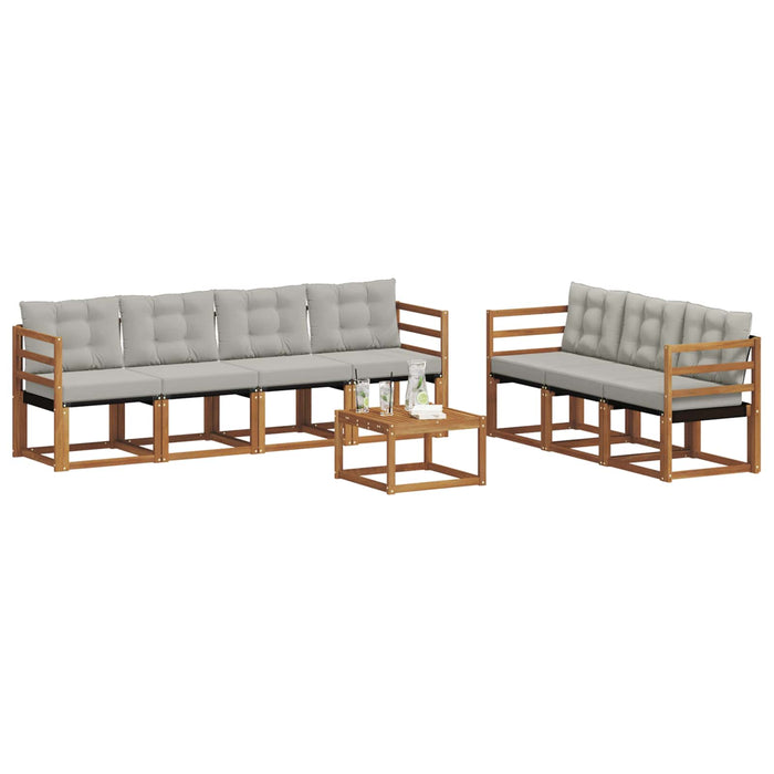 Set de canapele de exterior 8 pcs Gri natural și deschis - WALTI WALTI