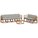 Set de canapele de exterior 8 pcs Gri natural și deschis - WALTI WALTI