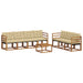 Set de canapele de exterior cu pernă 8 pcs Natural și Bej - WALTI WALTI