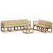 Set de canapele de exterior cu pernă 8 pcs Natural și Bej - WALTI WALTI