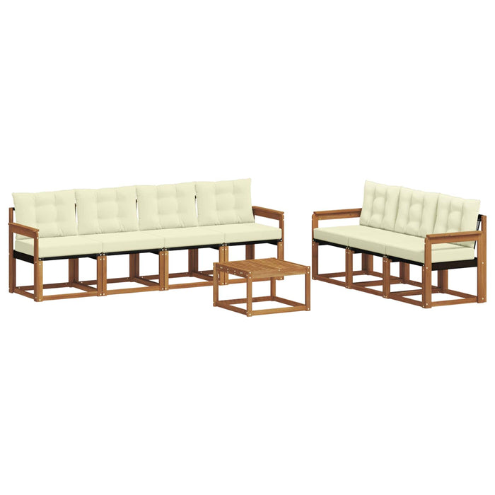 Set de canapele de exterior cu pernă 8 pcs Natural și Crem - WALTI WALTI