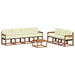 Set de canapele de exterior cu pernă 8 pcs Natural și Crem - WALTI WALTI