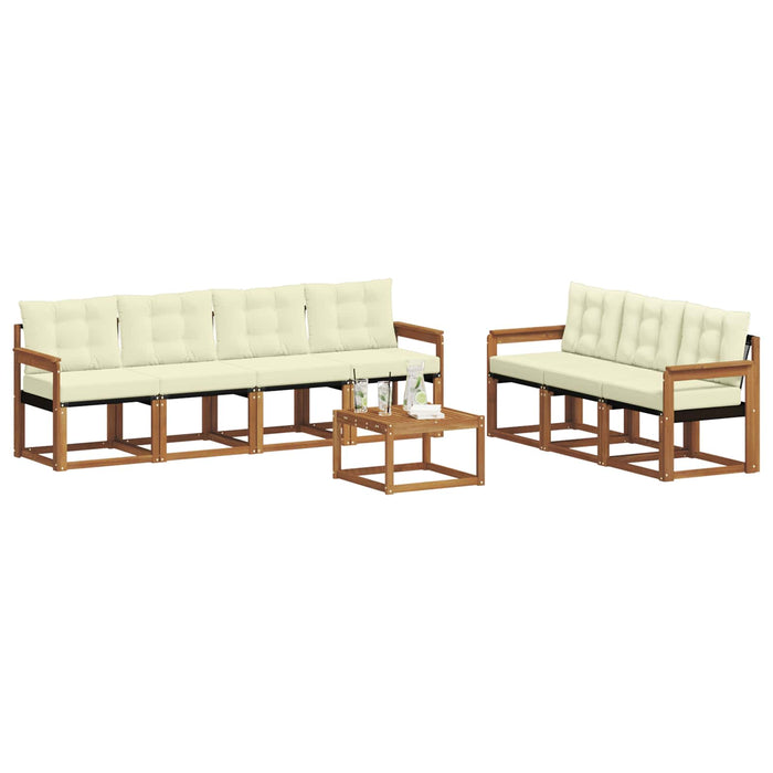 Set de canapele de exterior cu pernă 8 pcs Natural și Crem - WALTI WALTI