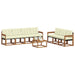 Set de canapele de exterior cu pernă 8 pcs Natural și Crem - WALTI WALTI