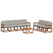 Set de canapele de exterior 8 pcs Gri natural și deschis - WALTI WALTI