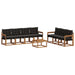 Set de canapele de exterior cu pernă 8 pcs Natural și Negru - WALTI WALTI
