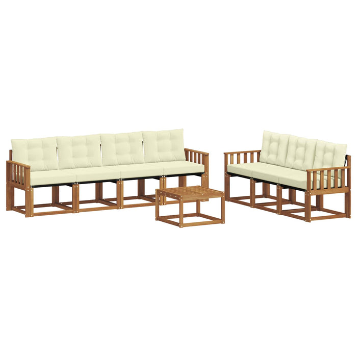Set de canapele de exterior cu pernă 8 pcs Natural și Crem - WALTI WALTI