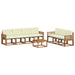 Set de canapele de exterior cu pernă 8 pcs Natural și Crem - WALTI WALTI