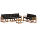 Set de canapele de exterior cu pernă 8 pcs Natural și Negru - WALTI WALTI