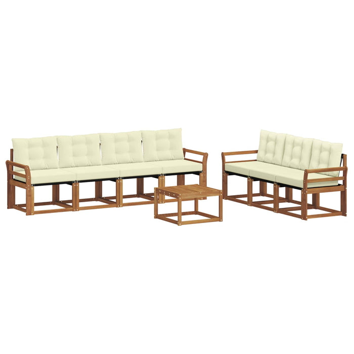 Set de canapele de exterior cu pernă 8 pcs Natural și Crem - WALTI WALTI