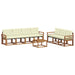 Set de canapele de exterior cu pernă 8 pcs Natural și Crem - WALTI WALTI