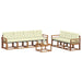 Set de canapele de exterior cu pernă 8 pcs Natural și Crem - WALTI WALTI