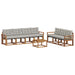 Set de canapele de exterior 8 pcs Gri natural și deschis - WALTI WALTI