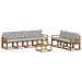 Set de canapele de exterior 8 pcs Gri natural și deschis - WALTI WALTI