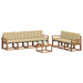 Set de canapele de exterior cu pernă 8 pcs Natural și Bej - WALTI WALTI