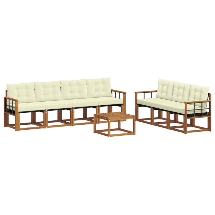 Set de canapele de exterior cu pernă 8 pcs Natural și Crem - WALTI WALTI
